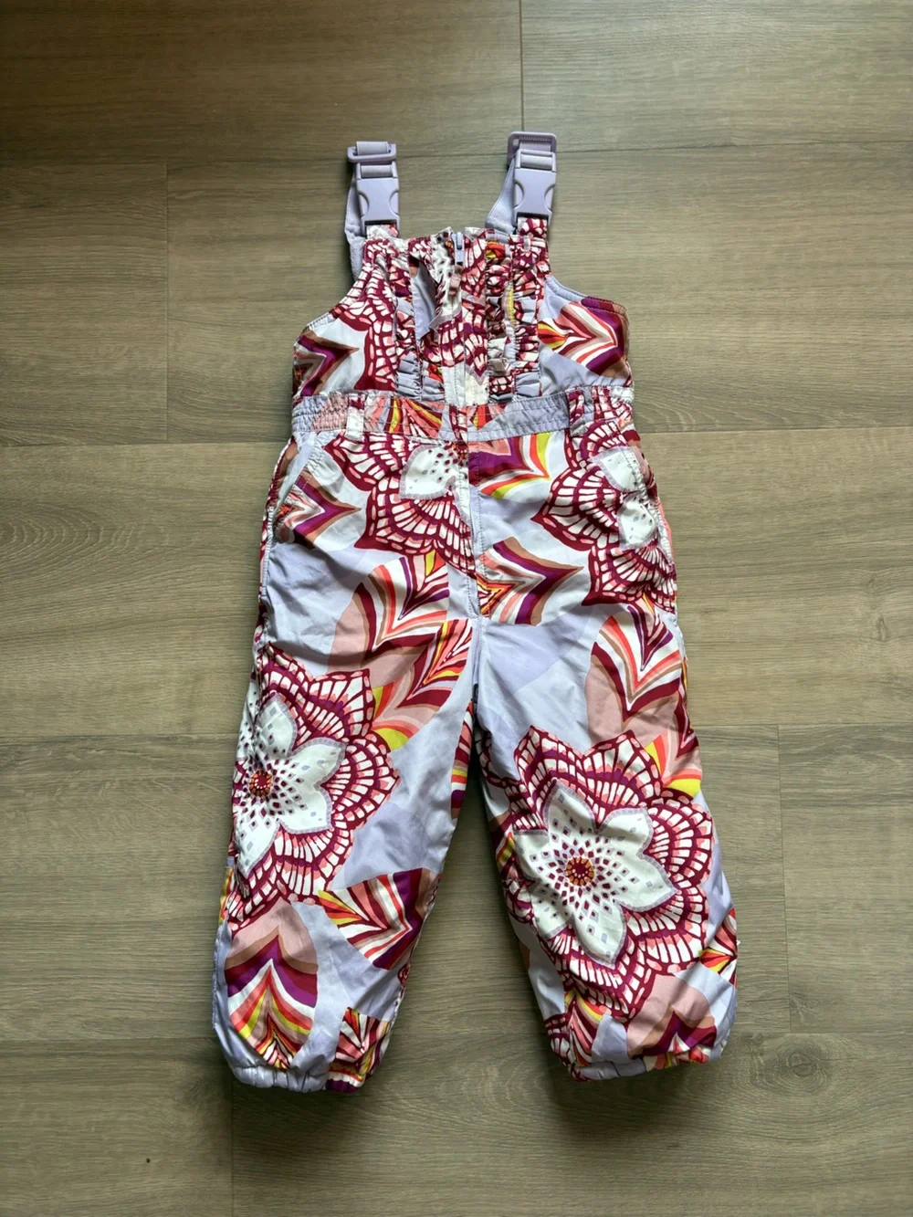BabyGAP - floral snow overalls/bibs size 2T